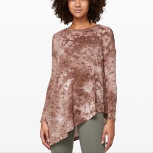 Lululemon brown tie dye long sleeve top size 4